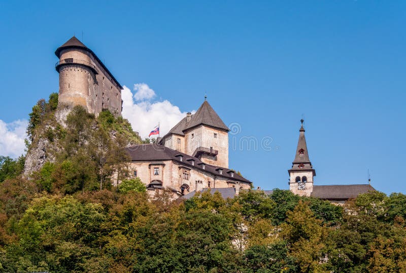Oravsky Castle in Slovakia stock photo