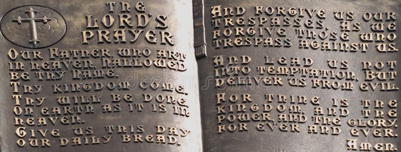 A Oração do Senhor fotografia de stock