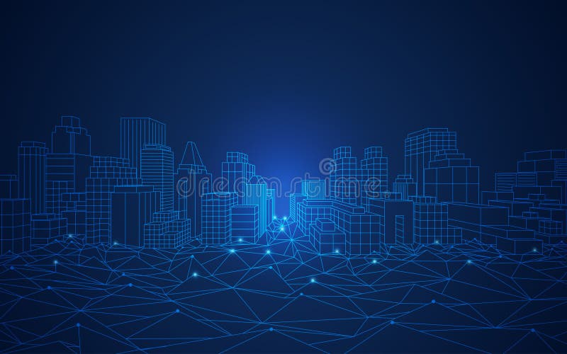 Oraș inteligent royalty free illustration