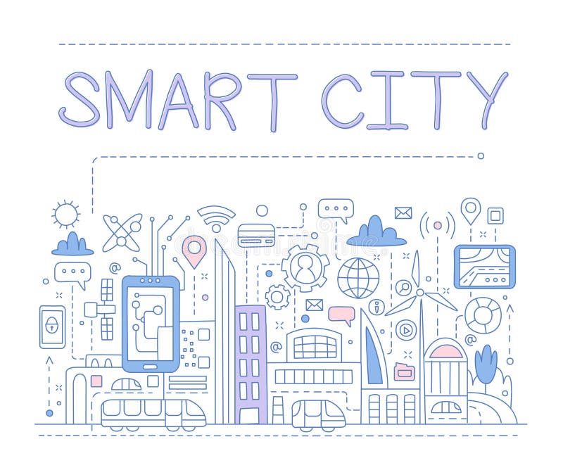 Oraș inteligent. ilustrare vectorială vector illustration