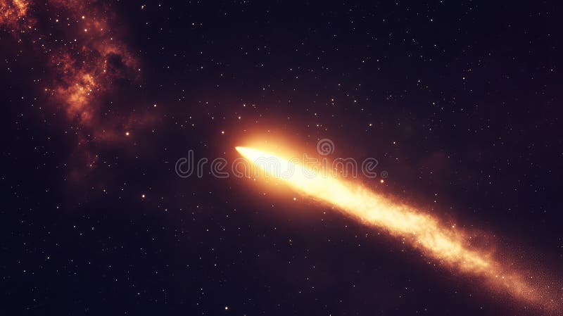Orbit flickering comet stock illustration