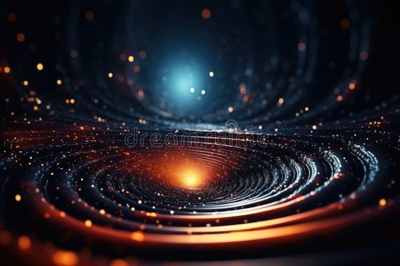 Orbit of Universe colourful abstract background. Generative AI stock illustration