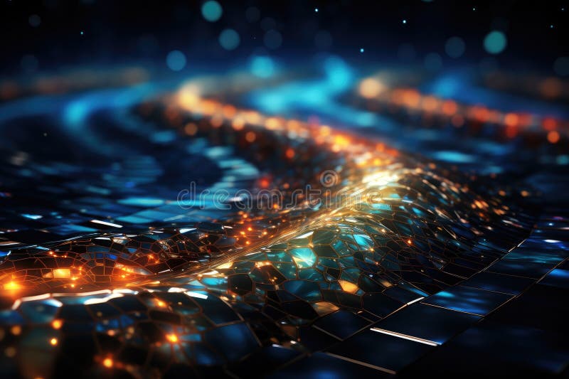 Orbit of Universe colourful abstract background. Generative AI vector illustration