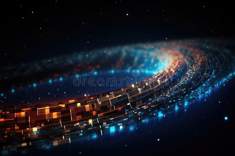 Orbit of Universe colourful abstract background. Generative AI vector illustration