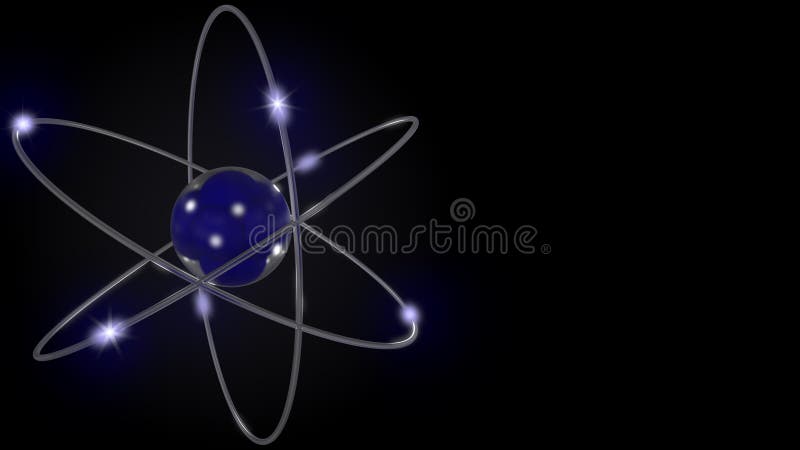 Orbite stilizzate blu dell'elettrone e dell'atomo Fondo scientifico con spazio libero per le iscrizioni Nucleare, fisica, atomica fotografia stock libera da diritti Orbite stilizzate blu dell'elettrone e dell'atomo Fondo scientifico con spazio libero per le iscrizioni Nucleare, fisica, atomica fotografia stock libera da diritti