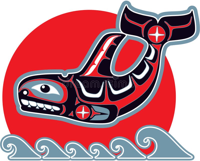 Download Orca (Killer Whale) In American Native Art Style Stock Vector - Illustration of killer, white: 22923098