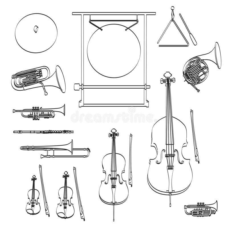 Musical Instruments Orchestra Stock Illustrations 10,764 Musical