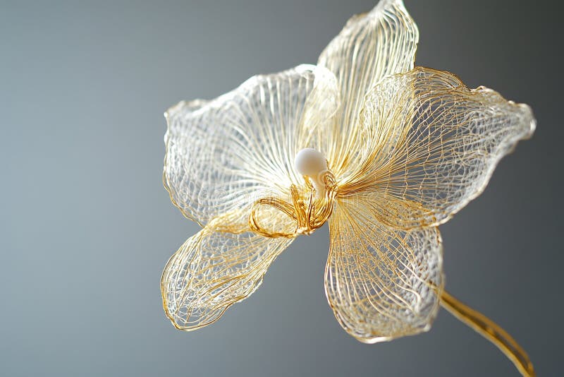 Orchid with Delicate Filigree Petals vector illustration