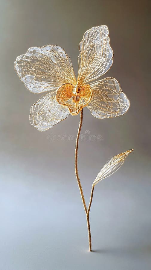 Orchid with Delicate Filigree Petals vector illustration