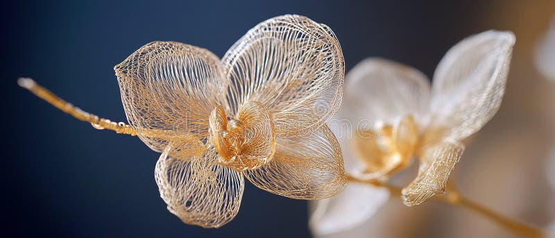 Orchid with Delicate Filigree Petals royalty free illustration