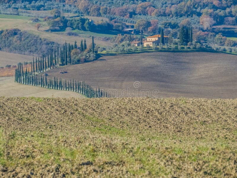 ` Orcia, Toscane de Val d images libres de droits ` Orcia, Toscane de Val d images libres de droits