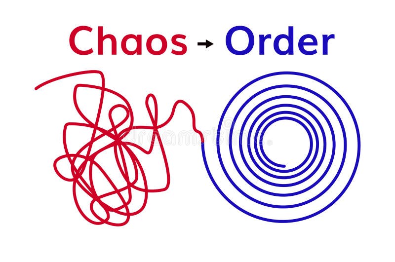 Order and Chaos stock vector. Illustration of chaos - 135909407