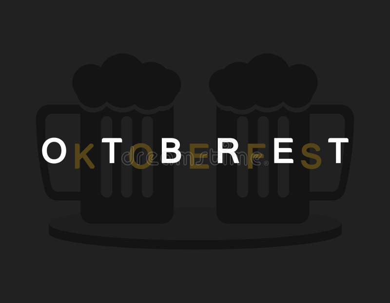 Ordet Oktoberfest vektor illustrationer Ordet Oktoberfest vektor illustrationer
