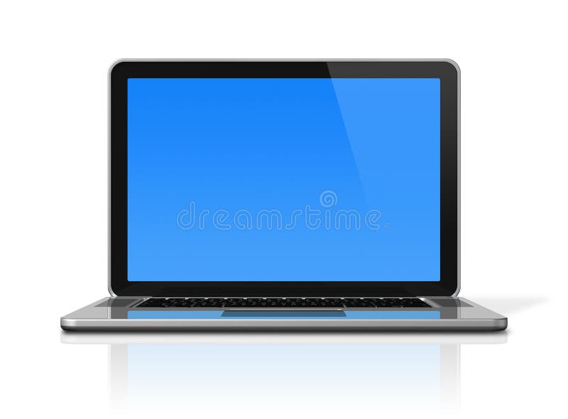 Ordinateur portable d'isolement sur le blanc illustration libre de droits Ordinateur portable d'isolement sur le blanc illustration libre de droits