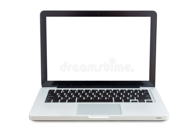 Ordinateur portable d'isolement sur le blanc avec le chemin clippiing à l'intérieur image libre de droits Ordinateur portable d'isolement sur le blanc avec le chemin clippiing à l'intérieur image libre de droits