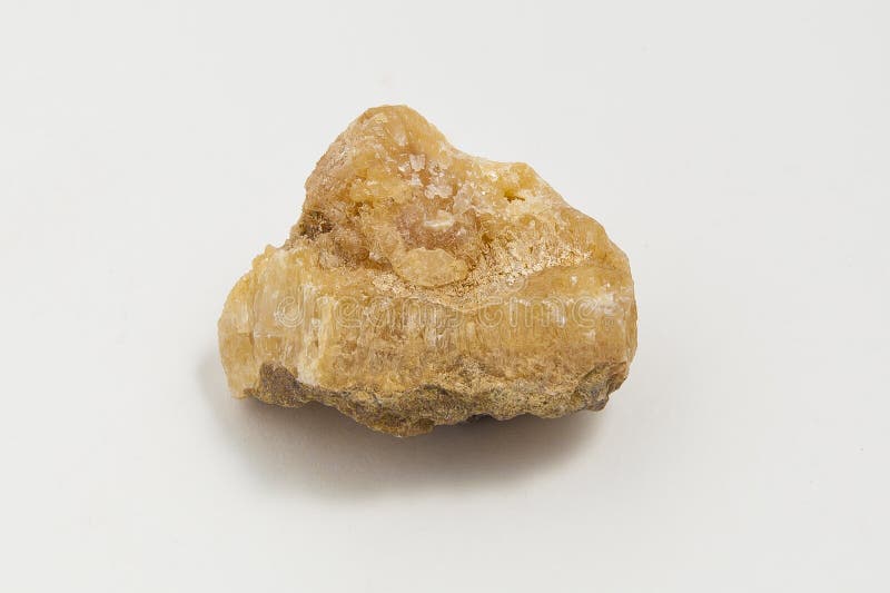 Ore Quartz Caramel On White Background Stock Image Image of geology
