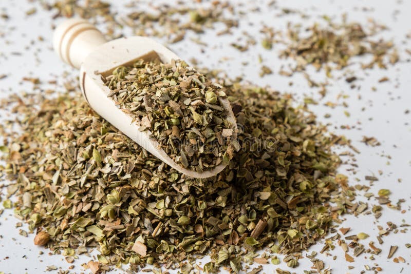 Oregano on white table stock photo. Image of healthy 70335096