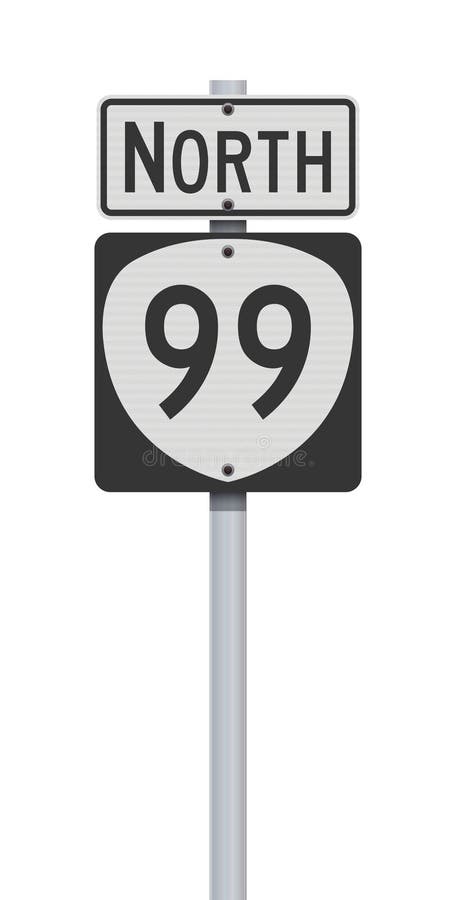 Oregon State Highway road sign stock illustration