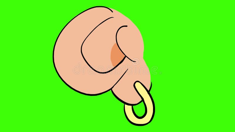 Oreille de dessin animé avec oreille illustration libre de droits