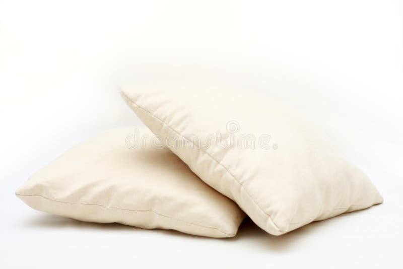 Two pillows isolated on white background. Two pillows isolated on white background