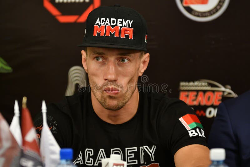 Orenburg, Russia - June 14, 2018 year: Official weigh-in fighters mixed martial arts stock photos Orenburg, Russia - June 14, 2018 year: Official weigh-in fighters mixed martial arts stock photos