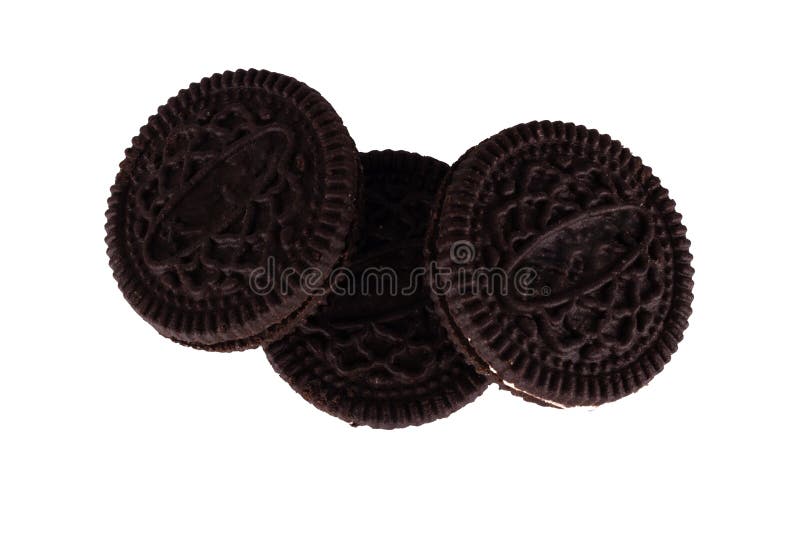 Oreo Isolated on White Background Stock Photo - Image of bakery ...