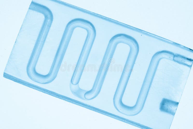 Organ-on-a-chip OOC - microfluidic device chip that simulates biological organs that is type of artificial organ. Prototype of