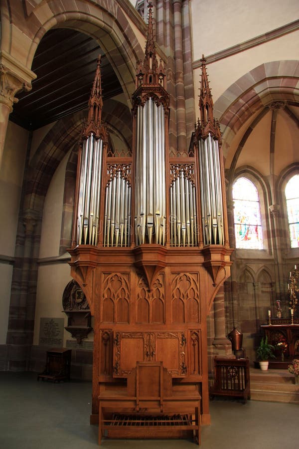 Choir organ of the church of Obernai in Alasace. Choir organ of the church of Obernai in Alasace