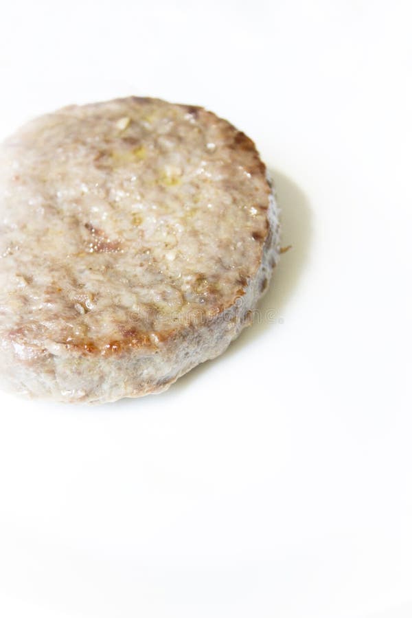 Organic Beef Burger on White Plate Stock Image Image of nutrition