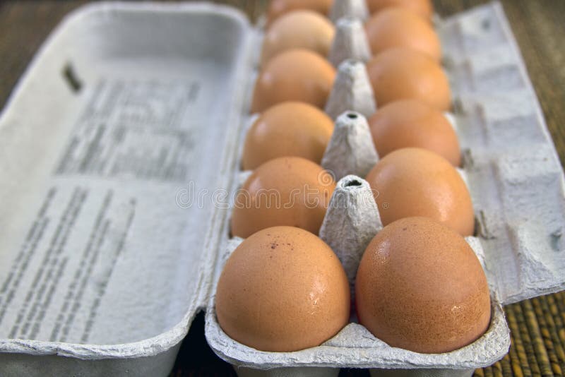 Organic Brown Eggs stock photo. Image of foods, dozen 14649330