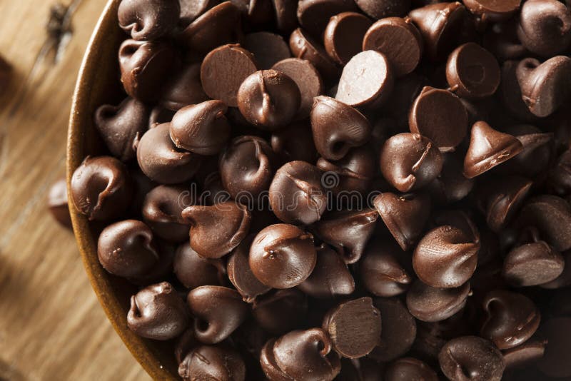 Organic Dark Chocolate Chips Stock Image Image of nutritious, milk 43119775