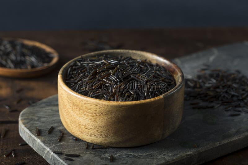 Organic Dry Black Wild Rice Stock Image Image of brown, heap 88133993