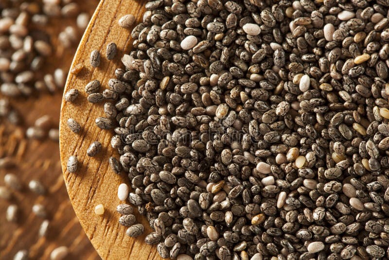 Organic Dry Chia Seeds stock image. Image of food, superfood 31597117
