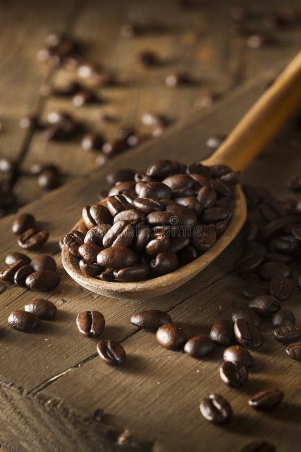 Organic Dry Roasted Coffee Beans Stock Photo Image of black, natural