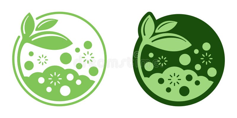 Organic fertilizer flat icon - organic wastes stock illustration
