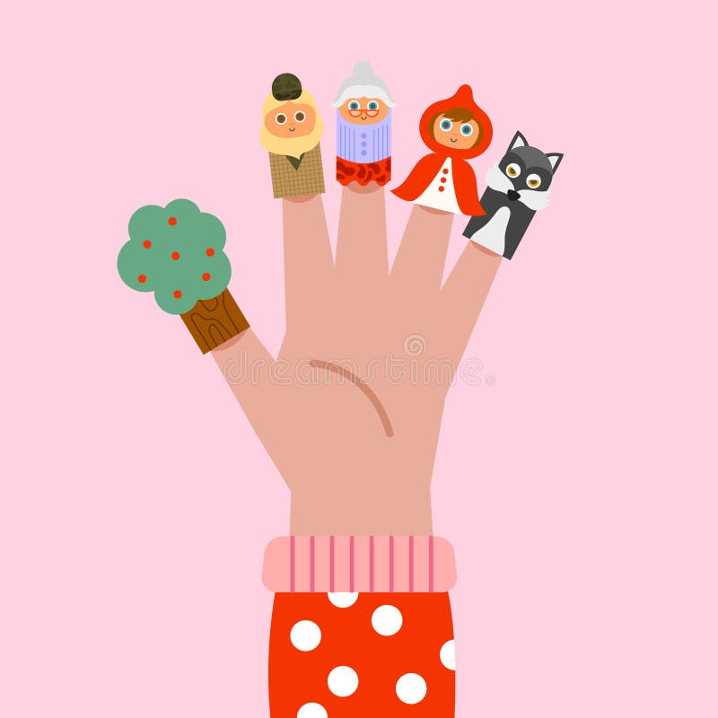 Family Finger Puppets Vector Illustration Stock Illustrations 19