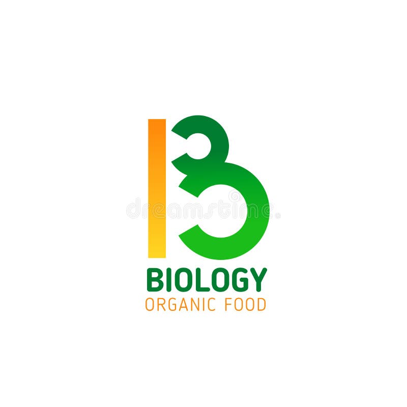 Organic food company vector letter B icon stock illustration Organic food company vector letter B icon stock illustration