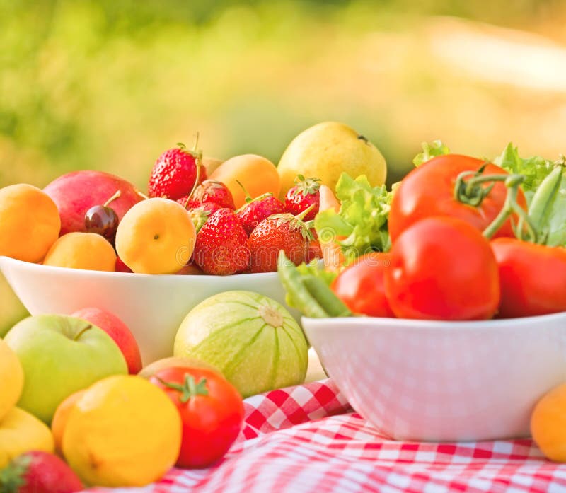 Organic Fruits and Vegetables Close Up Stock Image Image of fruit