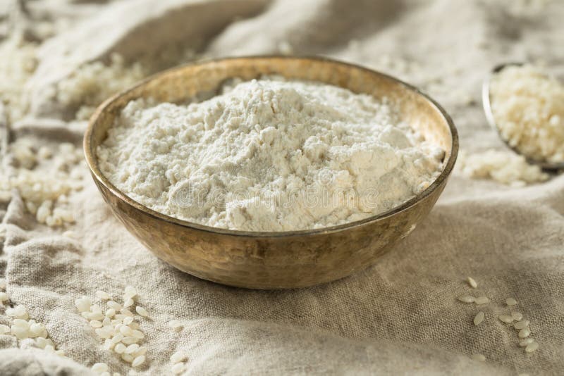 Organic Gluten Free Rice Flour Stock Photo Image of background