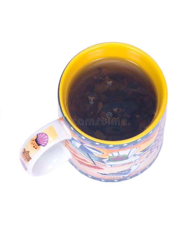 Organic Green Leaf Tea in Cup Stock Photo Image of water, mint 76017414