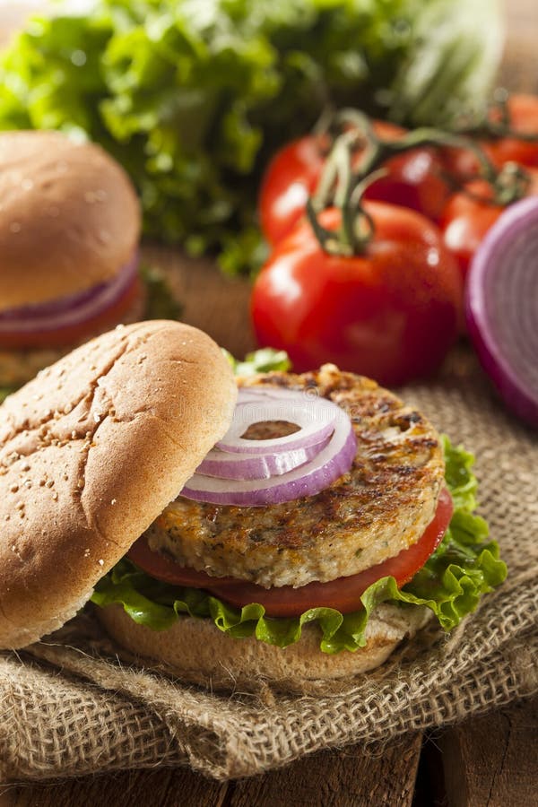 Organic Grilled Black Bean Burger Stock Image Image of tasty