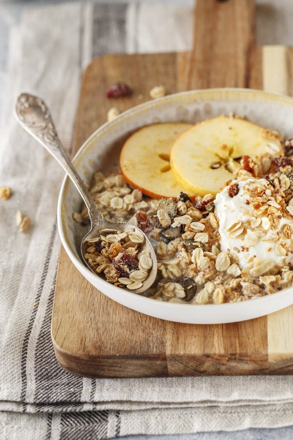 Organic Homemade Granola Cereal with Oats, Nuts and Dried Berries ...