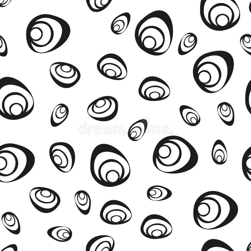 Organic Abstract Geometric Background Design. Vector Seamless Black and White Pattern vector illustration