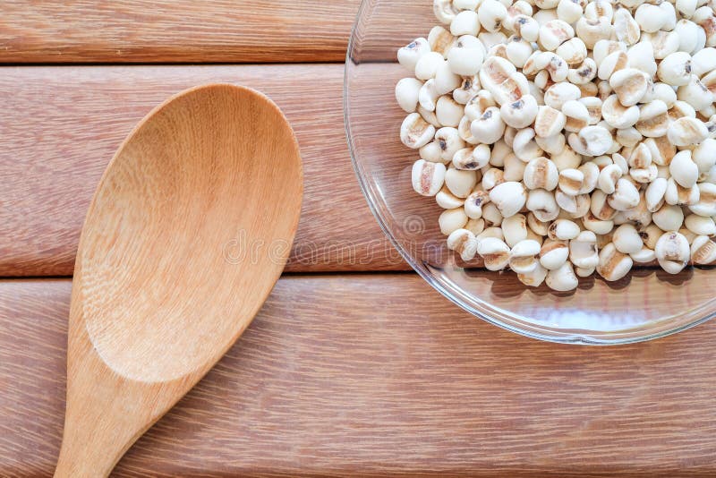 Organic Job`s Tears stock photo. Image of container, black 92275382