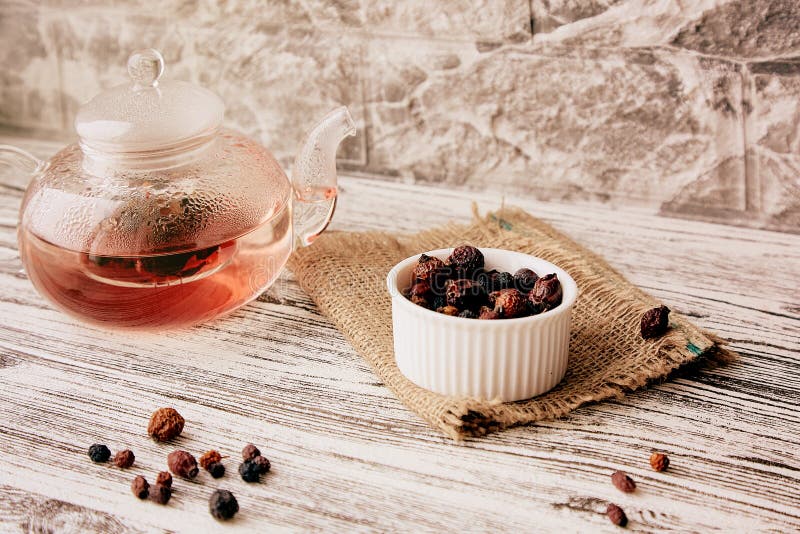 Organic Natural Vitaminized Berry Tea. Tea Collection of Mountain