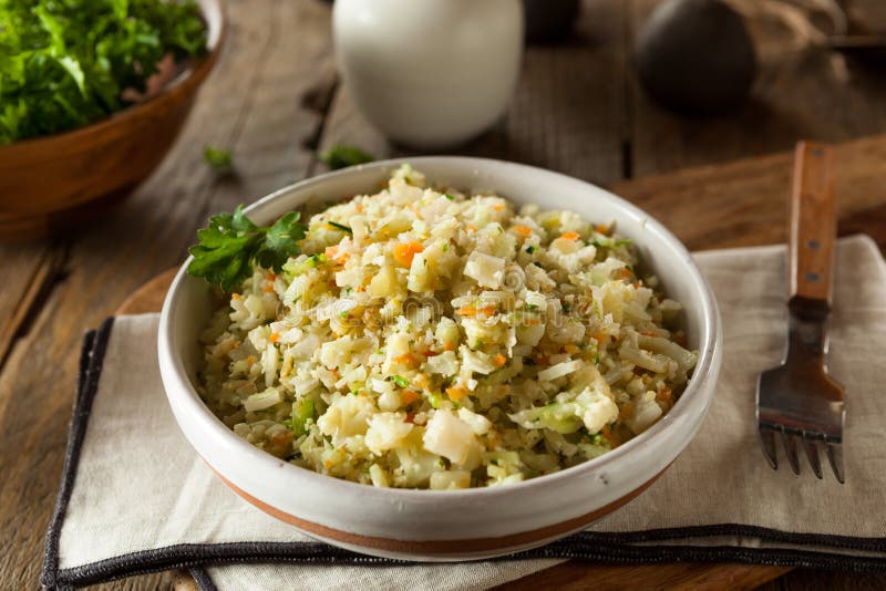Organic Paleo Cauliflower Rice Stock Image Image of pilaf, grated