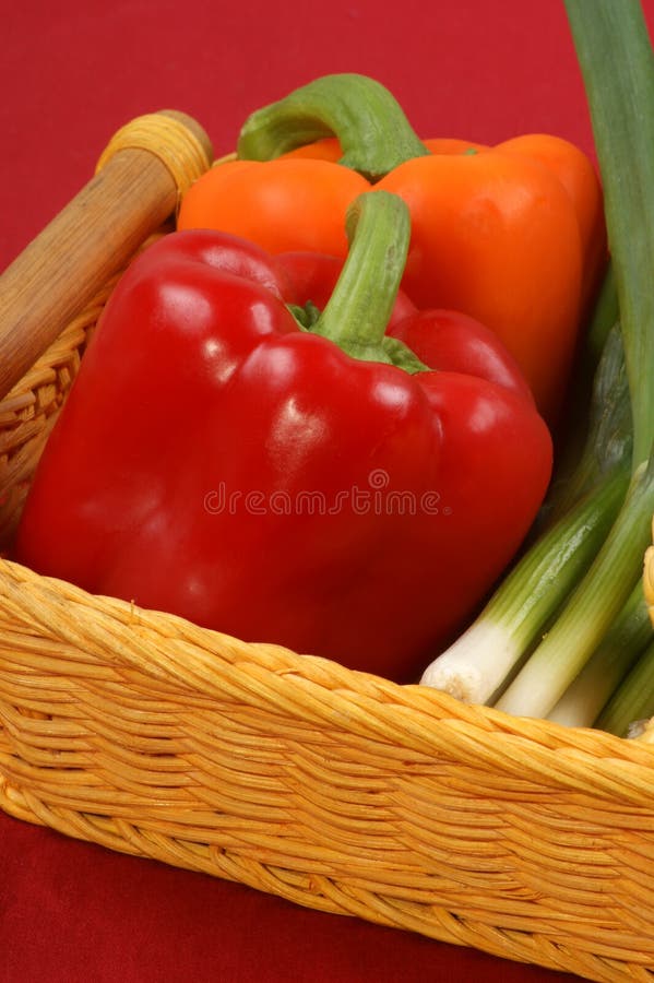Organic Paprika in a Vegetable Basket Stock Photo Image of paprika