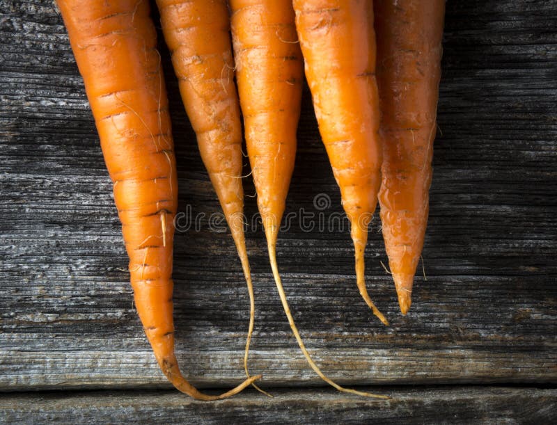 Organic Raw Carrots Closeup