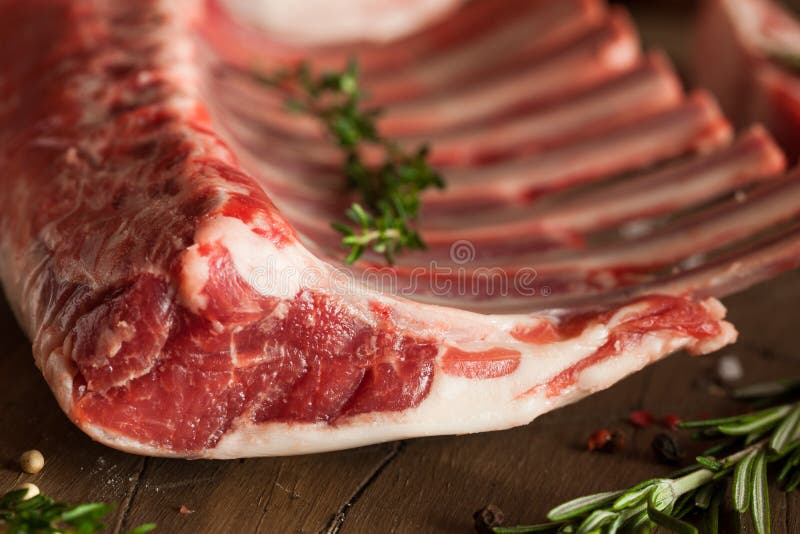Organic Raw Lamb Chops stock image. Image of cutlet, animal 51304745