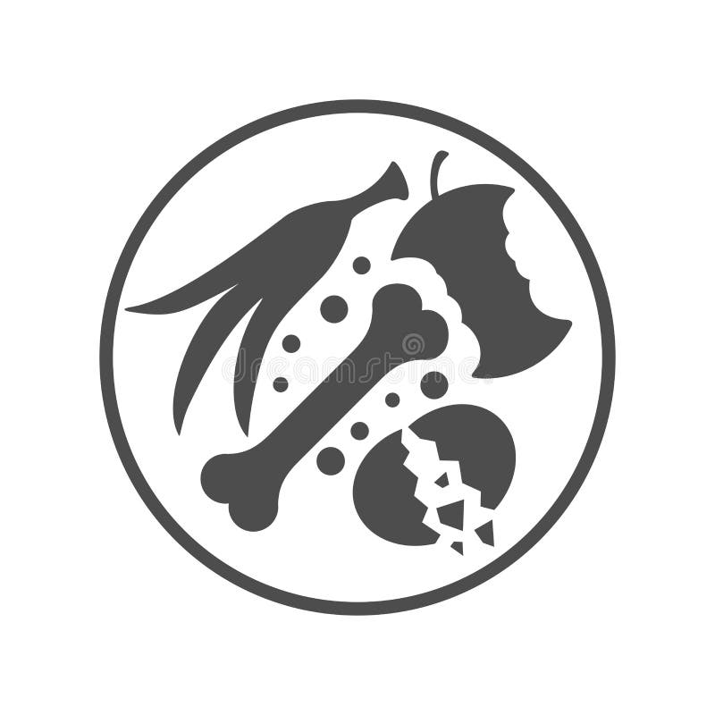 Organic reusable waste flat icon royalty free illustration